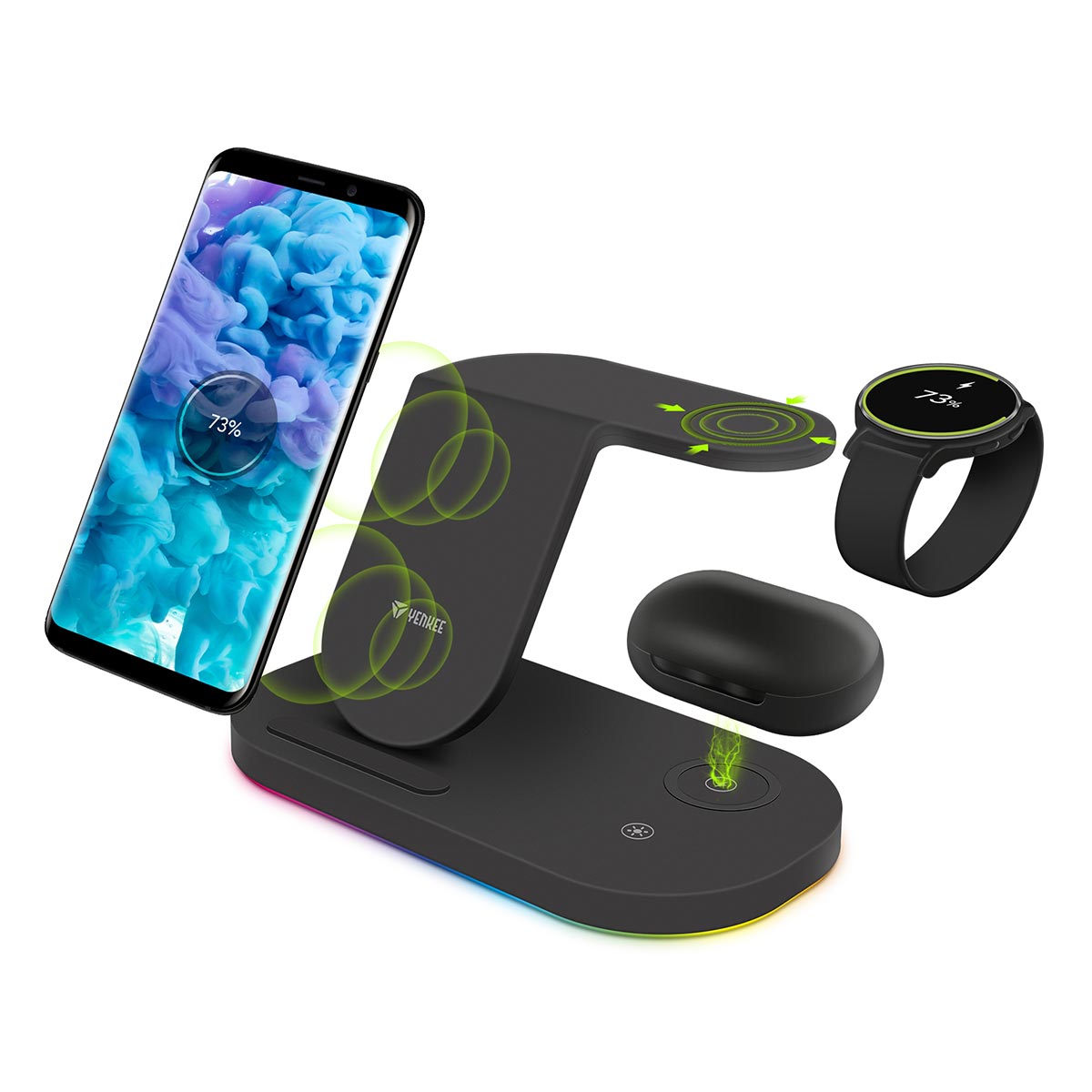 3in1 charging (mobile phone, Samsung Watch, wireless headphones)